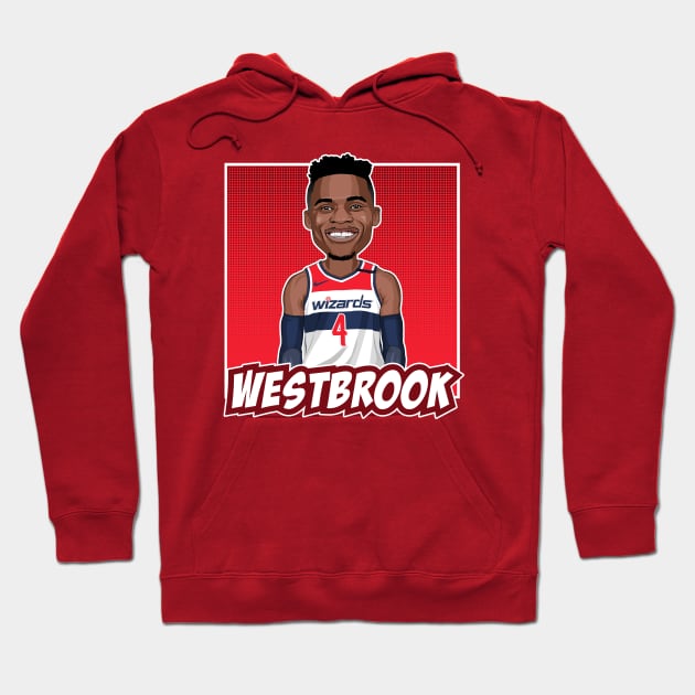 Russell Westbrook Cartoon Artwork Hoodie by origin illustrations